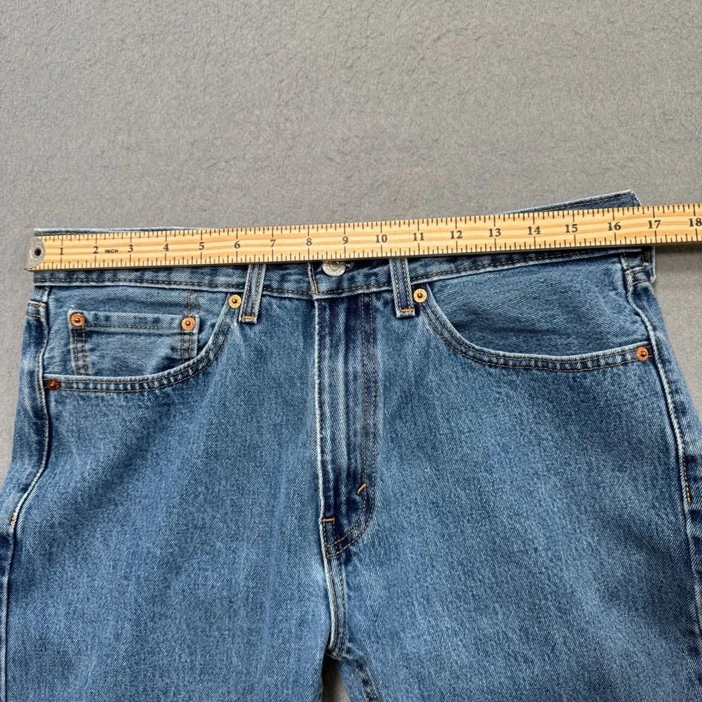Levi's 505 Jeans Mens 34x26 Blue Denim Straight Leg High Rise Medium Wash Cotton - Picture 3 of 7